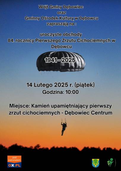 Obchody 84. rocznicy pierwszego zrzutu "Cichociemnych"
